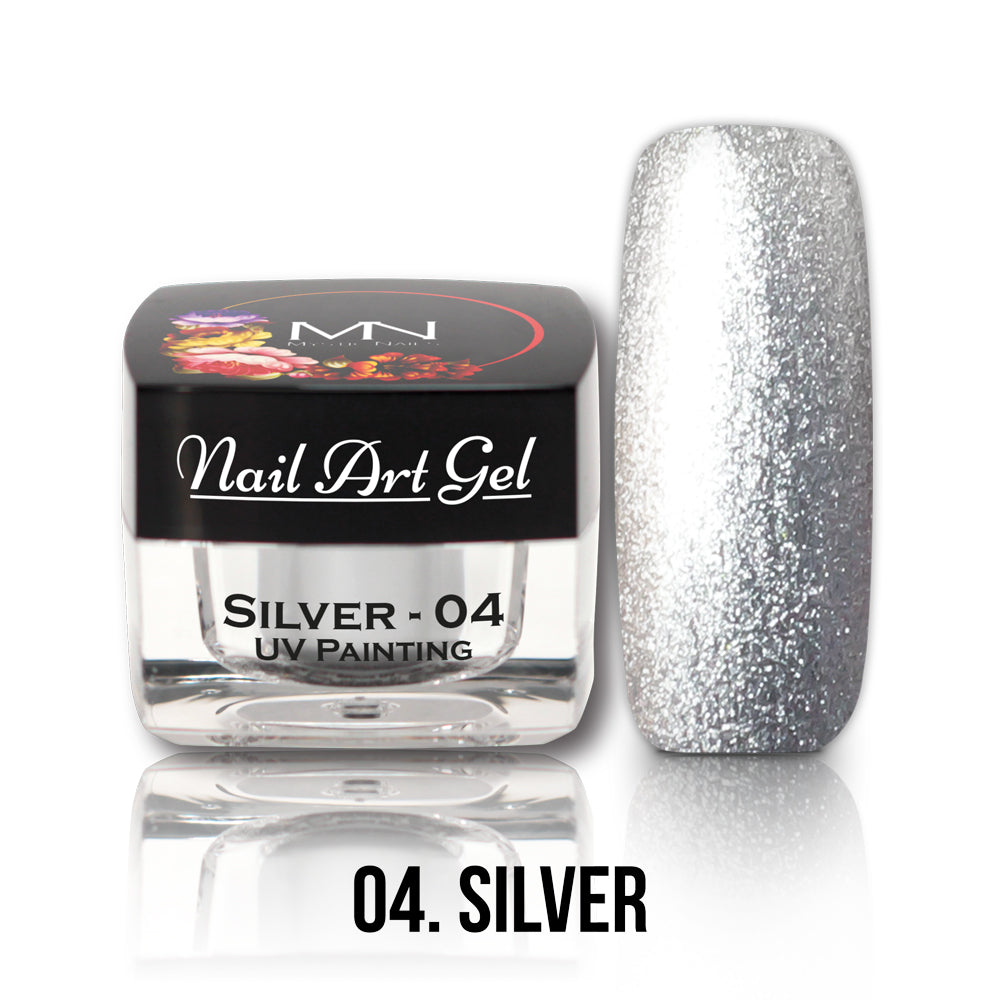 Painting Nail Art Gel - 04 - Silver - (HEMA+TPO-Fri) 4g