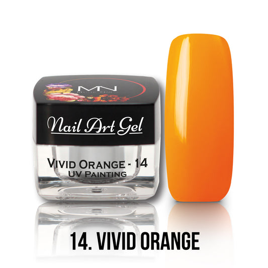 Painting Nail Art Gel - 14 - Vivid Orange - (HEMA+TPO-Fri) 4g
