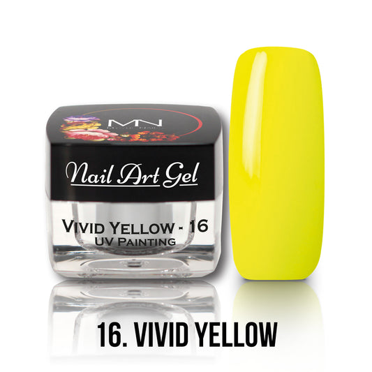 Painting Nail Art Gel - 16 - Vivid Yellow - (HEMA+TPO-Fri) 4g
