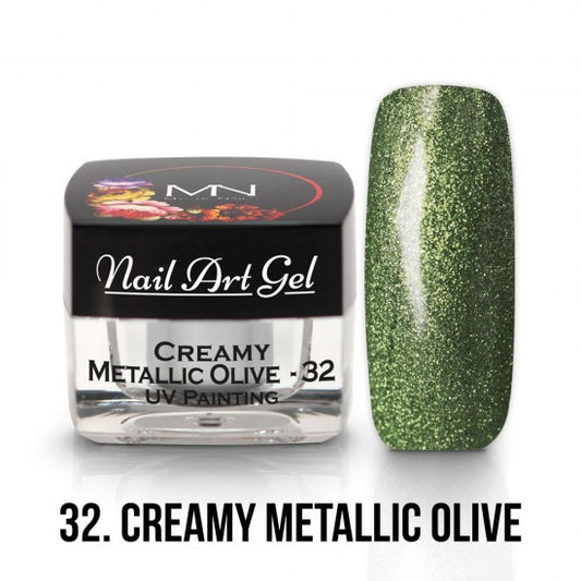Painting Nail Art Gel - 32 - Metallic Olive- (HEMA-free) 4g