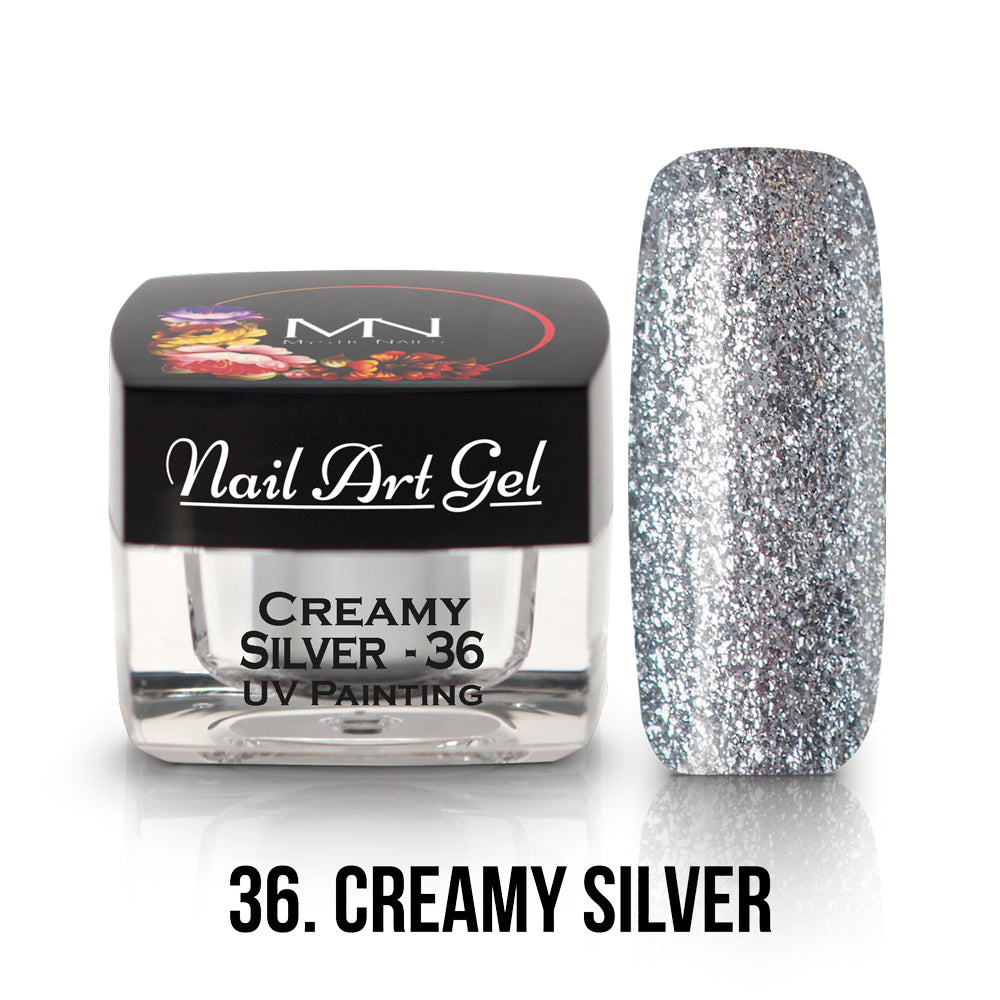 Painting Nail Art Gel - 36 - Creamy Silver (TPO-Fri) - 4g