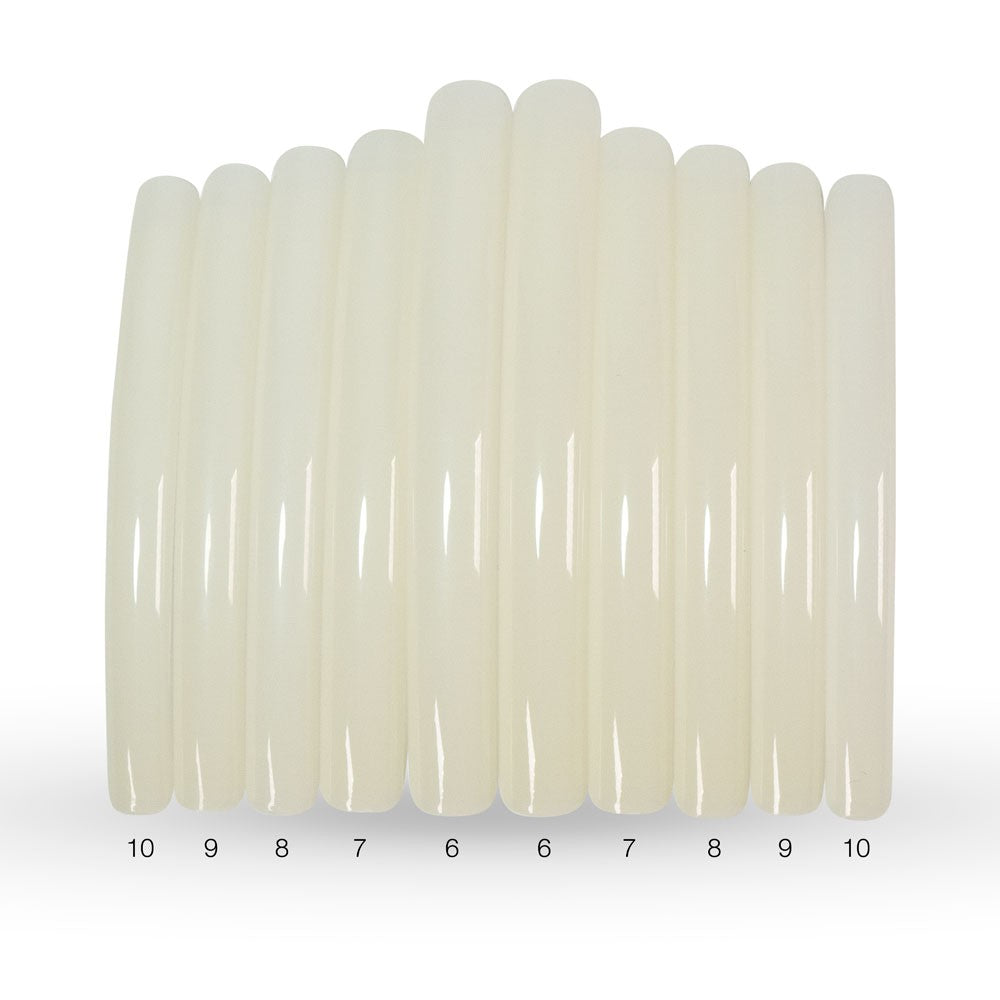 Competition Tip - Square natural (size: 6-10)