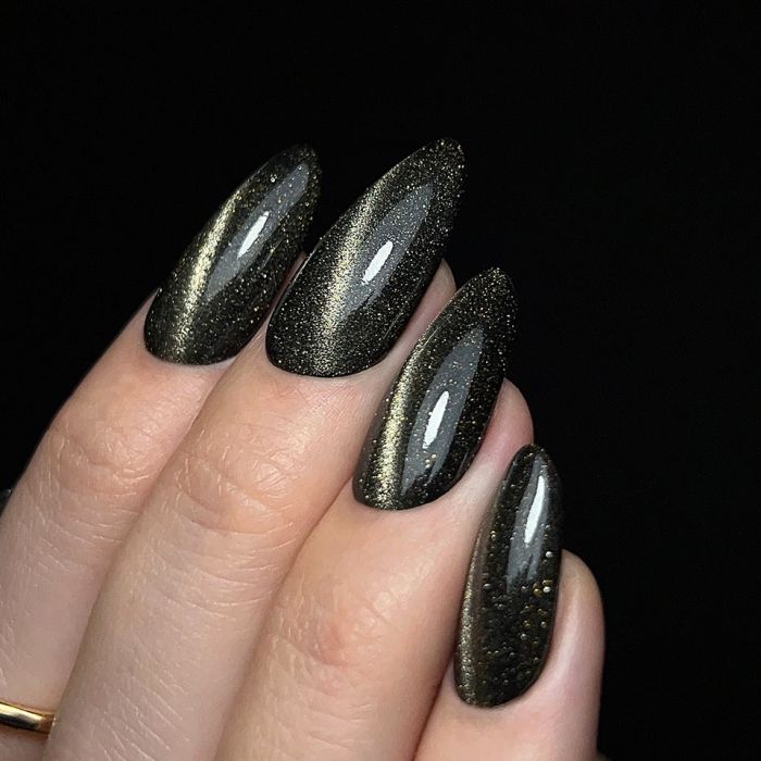Top Coat No Wipe Flash Cat Eye Gold 10g